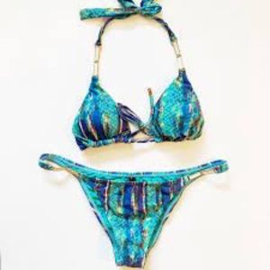 Vix Bikini "Stone", top & btm, NWT, L